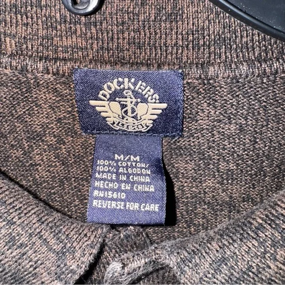 Dockers Brown and Black Knit Polo - Picture 3 of 4